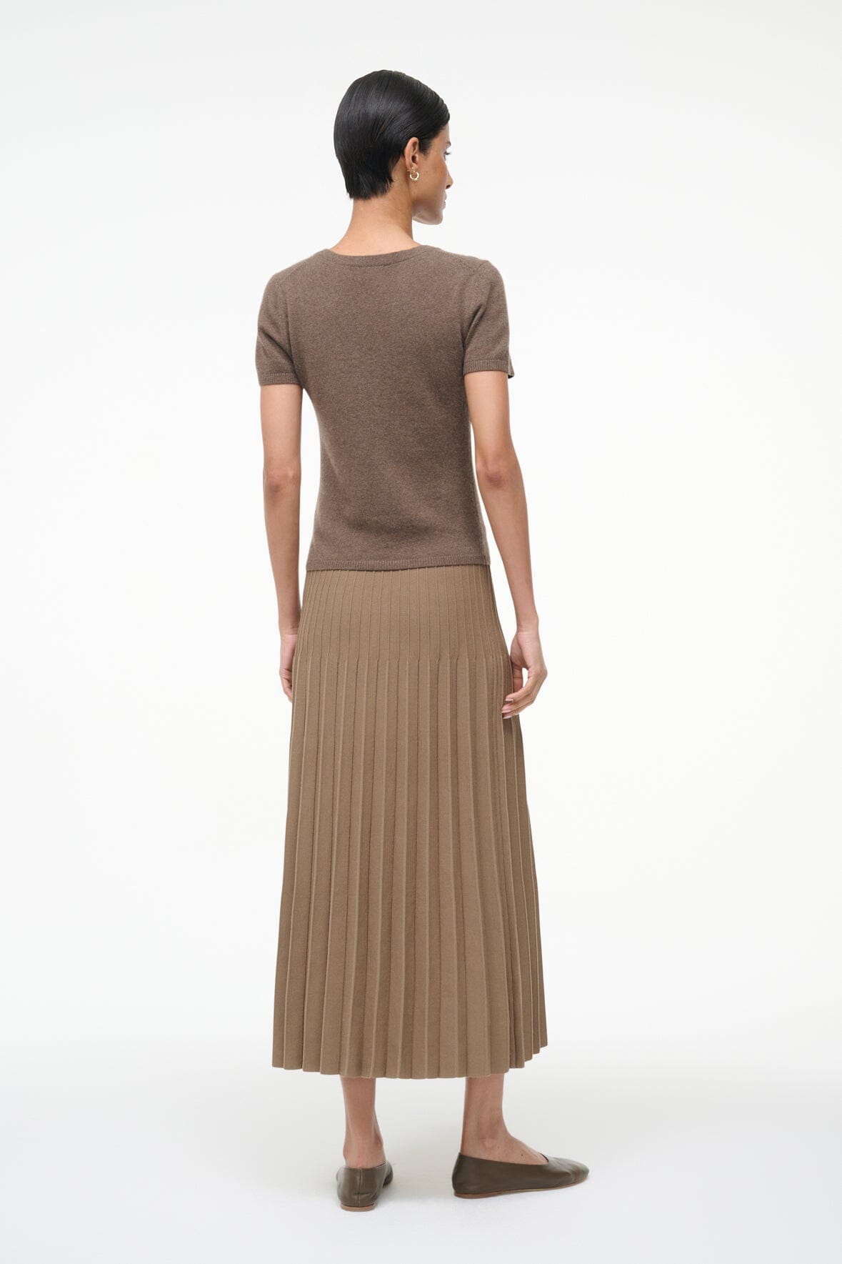 Image LENA SKIRT | TAUPE 3 of 7 and Clicking this image will trigger a zoom pop-up