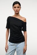 CARINE TOP | BLACK BLACK / XS