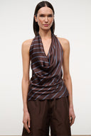 LIORA SILK TOP | REDONDO STRIPE REDONDO STRIPE / XS