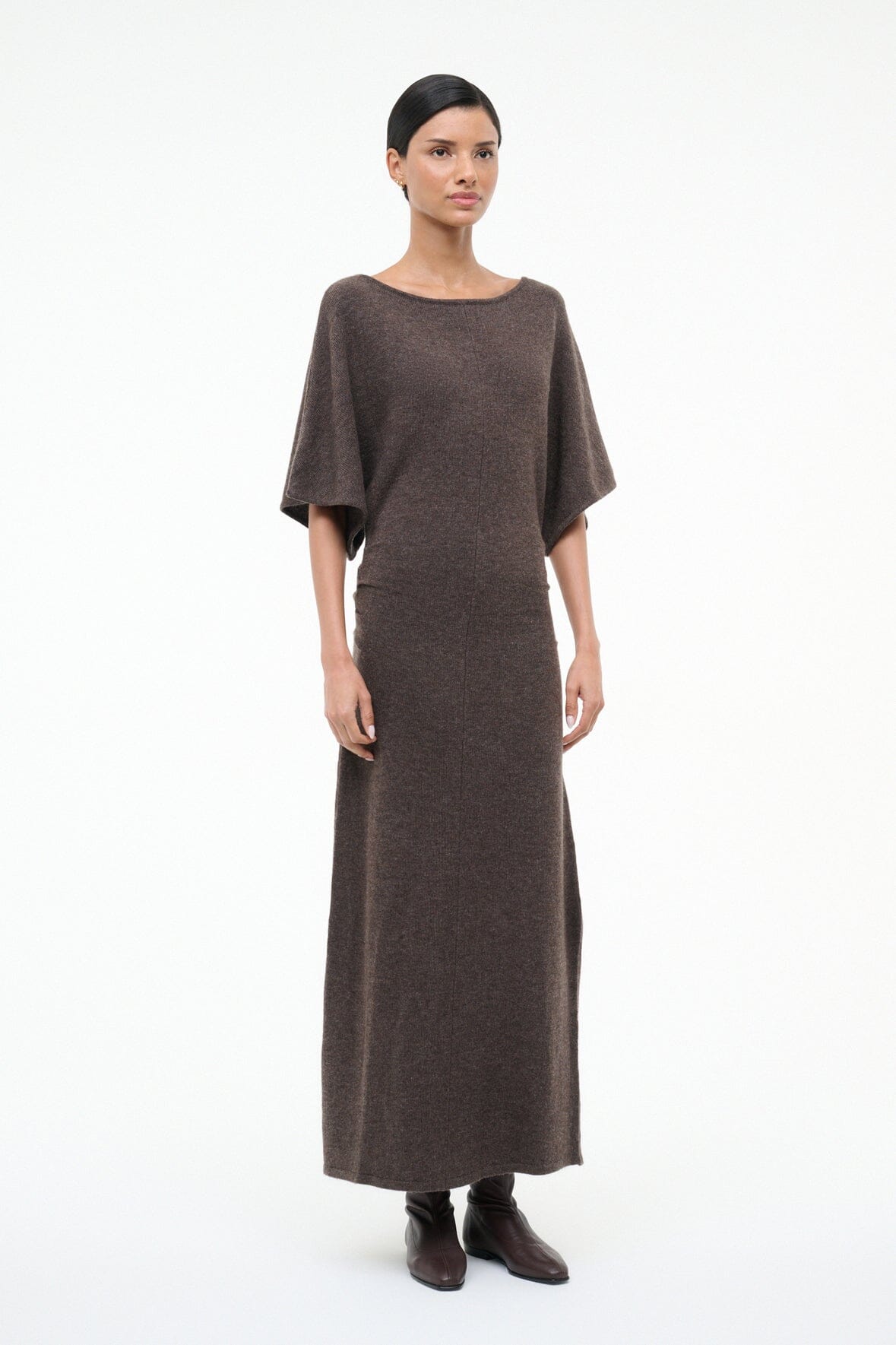 staud amelie linen dress Dark Oak Amelie Linen Dress