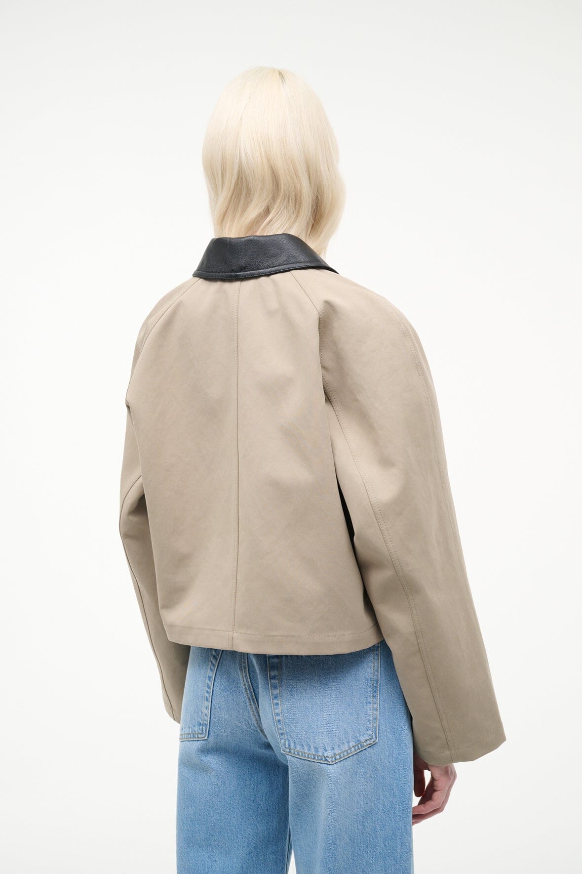 STAUD JONAH CROPPED JACKET RIVERSTONE