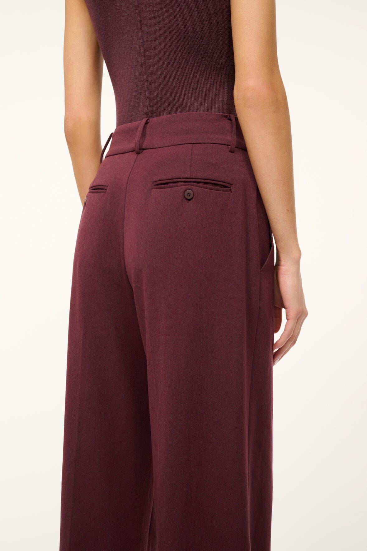 Image PRINCE SUITING PANT | MERLOT 5 of 6 and Clicking this image will trigger a zoom pop-up