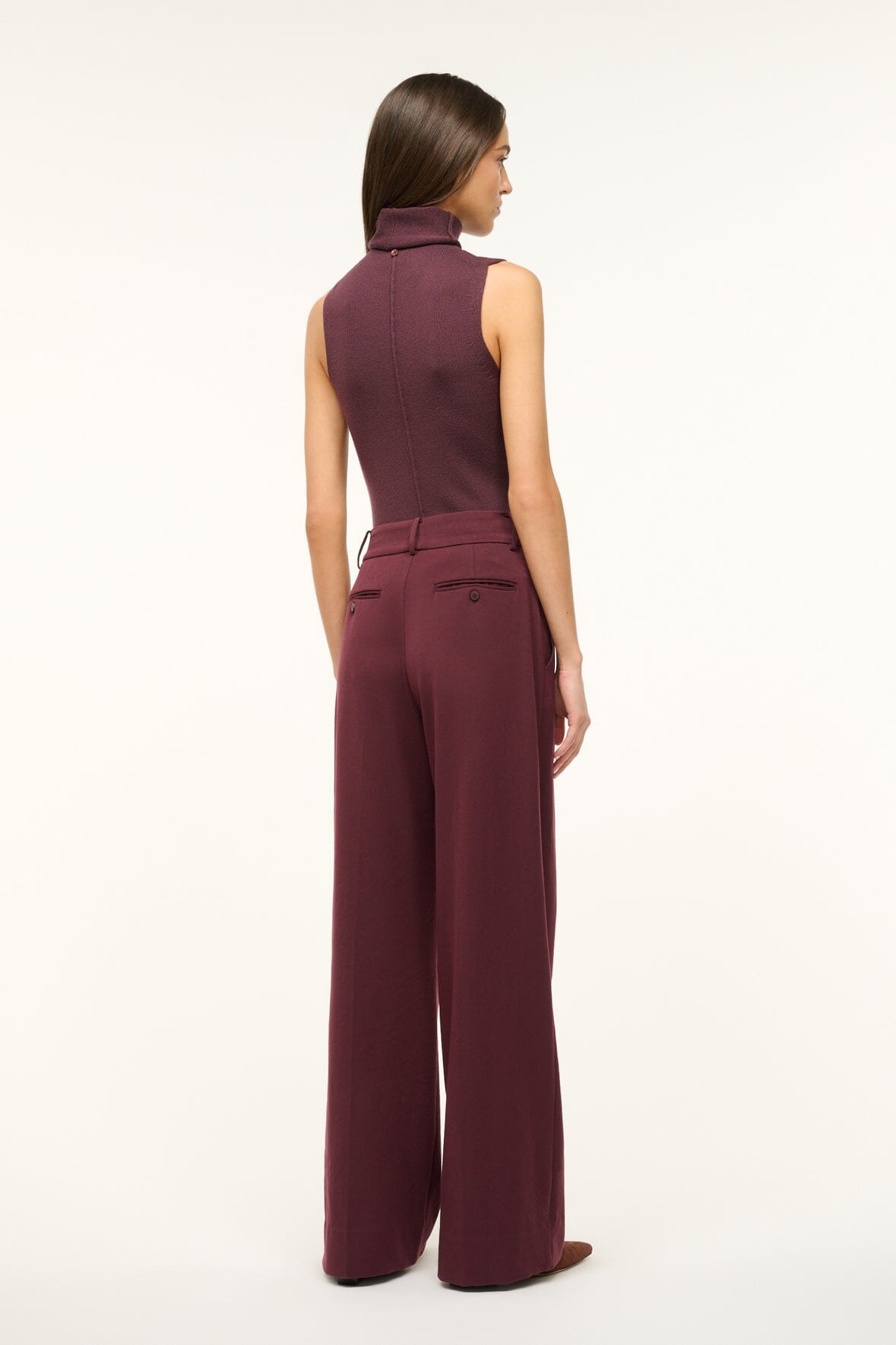 Image PRINCE SUITING PANT | MERLOT 4 of 8 and Clicking this image will trigger a zoom pop-up