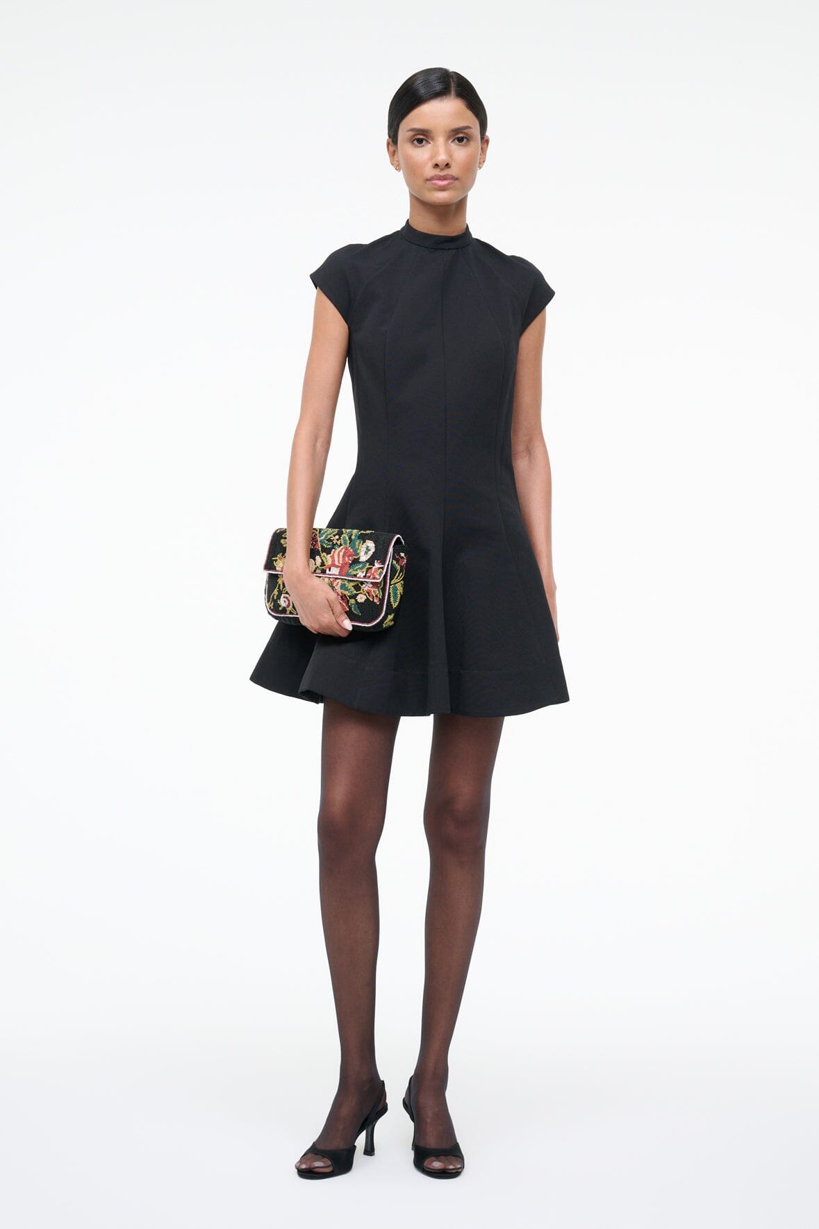 STAUD TIMMY CONVERTIBLE SHOULDER BAG BLACK FLORAL STAUD TIMMY CONVERTIBLE SHOULDER BAG BLACK FLORAL