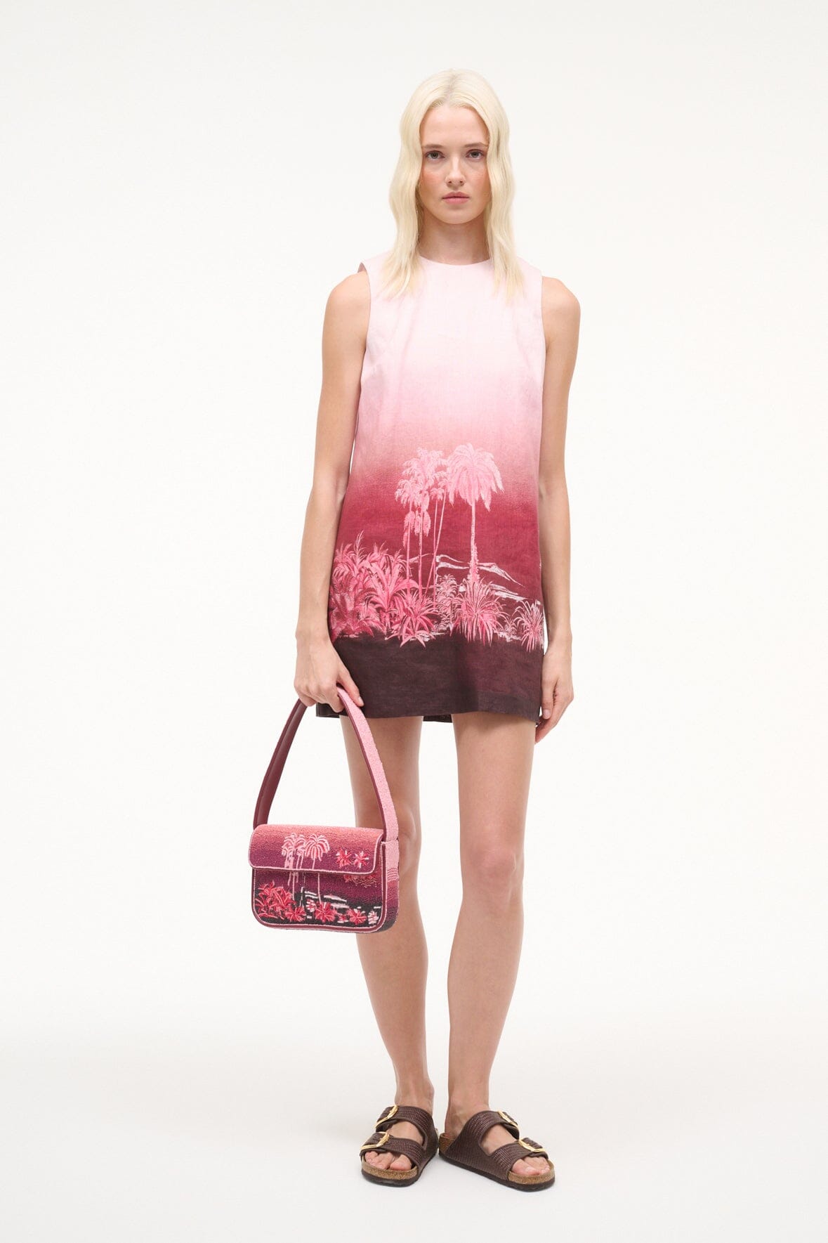 STAUD TOMMY BEADED BAG CALIFORNIA CLOUDS