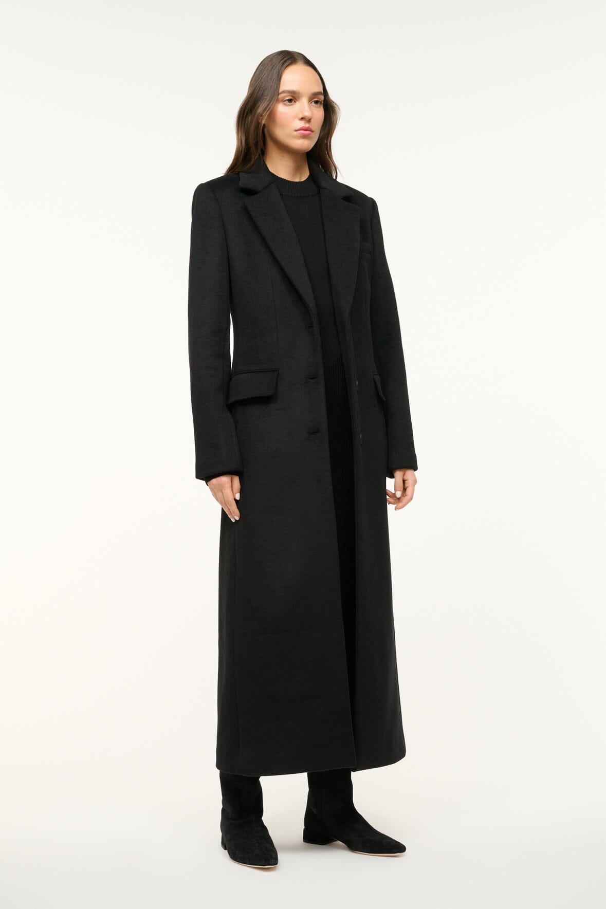 Image SANZA COAT | BLACK 4 of 7 and Clicking this image will trigger a zoom pop-up