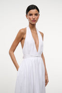 GRAZIA LINEN DRESS | WHITE WHITE / 4