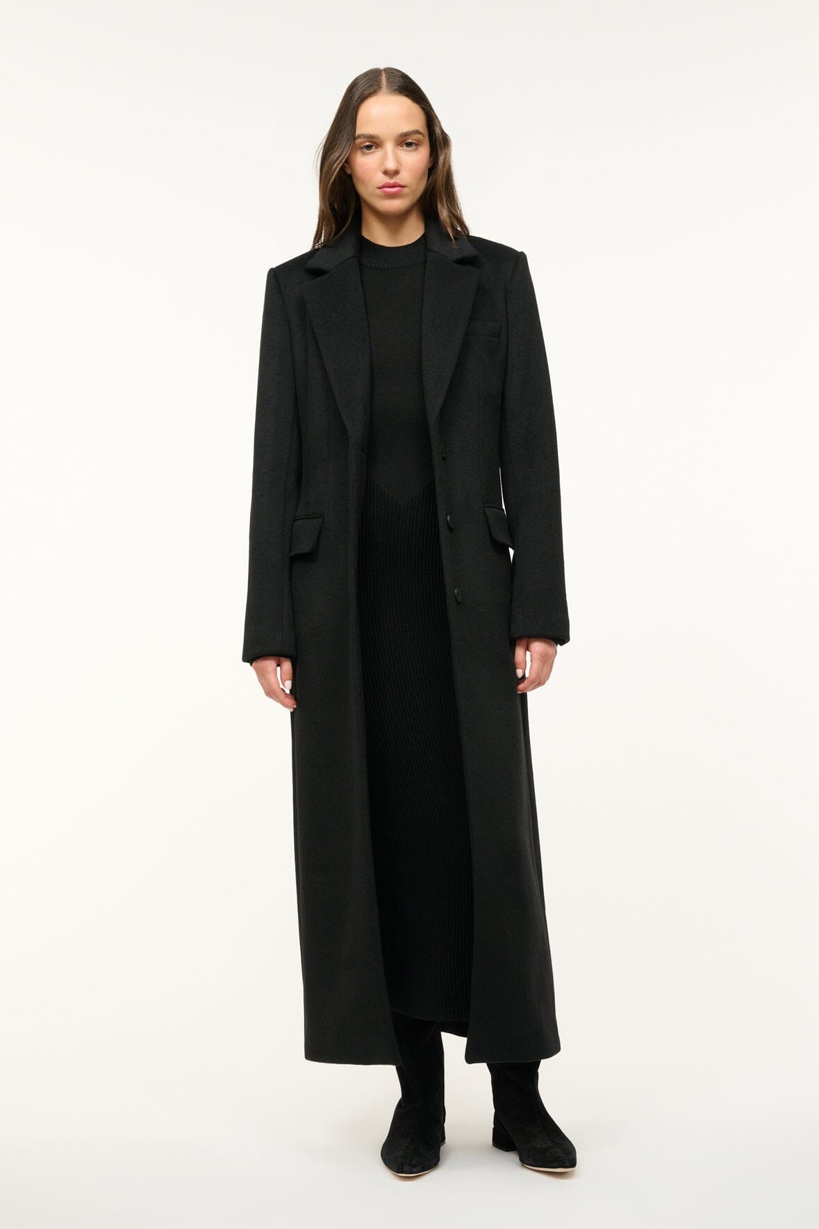 Image SANZA COAT | BLACK 2 of 7 and Clicking this image will trigger a zoom pop-up