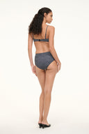 Image BRENTON BIKINI BOTTOM | BLACK WOODBLOCK DITSY FLORAL 4 of 6