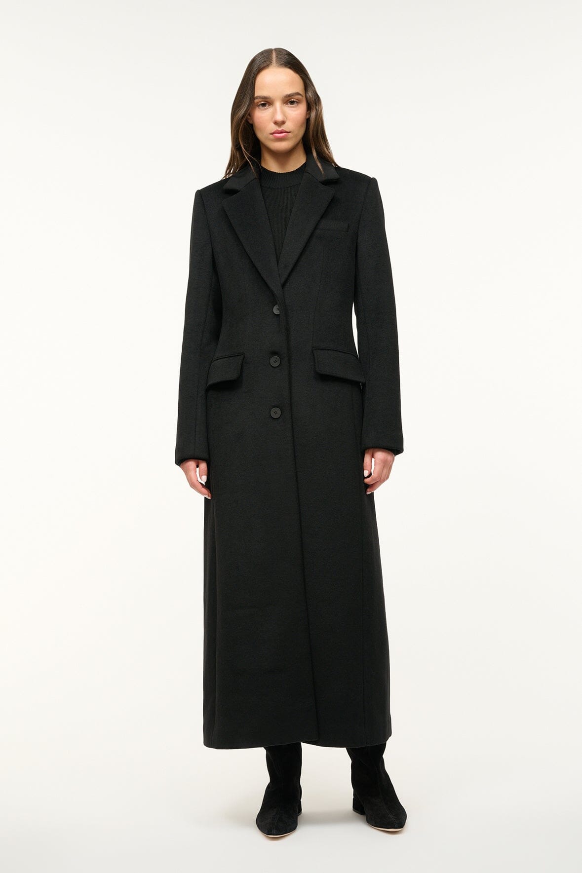 Image SANZA COAT | BLACK 1 of 7 and Clicking this image will trigger a zoom pop-up