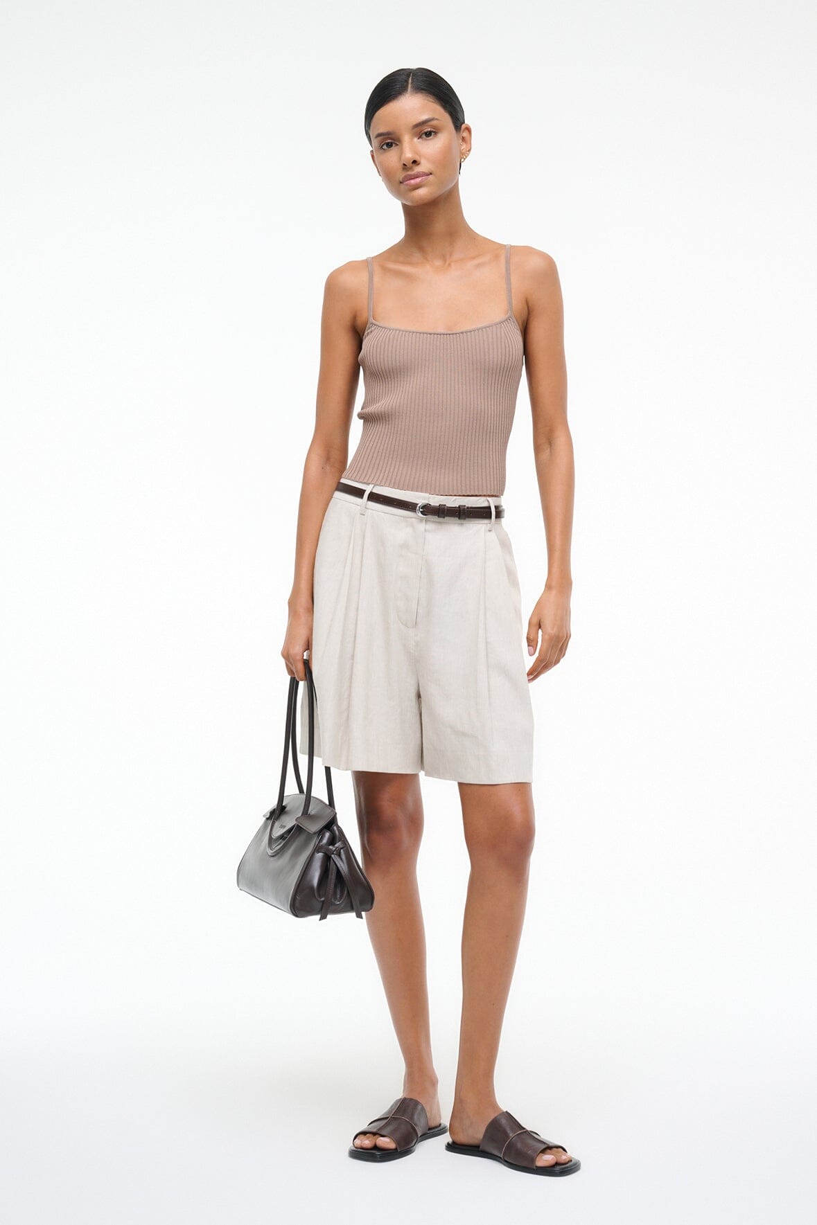 Image SOLEIL TANK | TAUPE 1 of 5 and Clicking this image will trigger a zoom pop-up