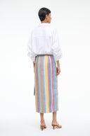 Image KAITLIN LINEN SKIRT | MARKET STRIPE 3 of 5