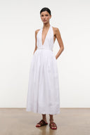 GRAZIA LINEN DRESS | WHITE WHITE / 4