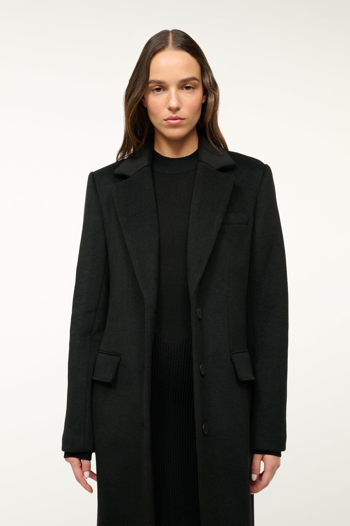 Image SANZA COAT | BLACK 7 of 7 and Clicking this image will trigger a zoom pop-up