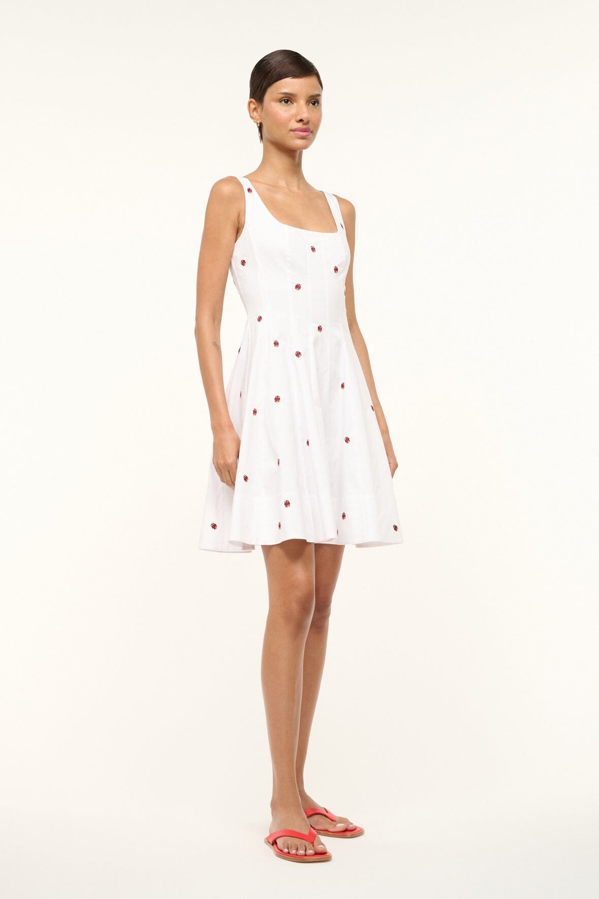 Image MINI WELLS DRESS | LADYBUGS 2 of 5 and Clicking this image will trigger a zoom pop-up