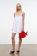 STAUD, Mariella Dress in White, Size Large