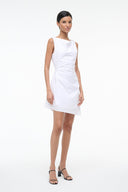 STAUD, Callie Mini Dress in White, Size 0 STAUD, Callie Mini Dress in White, Size 0