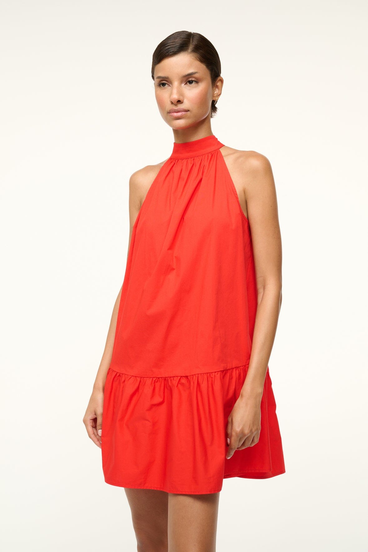 Image MINI MARLOWE DRESS | RED ROSE 3 of 5 and Clicking this image will trigger a zoom pop-up