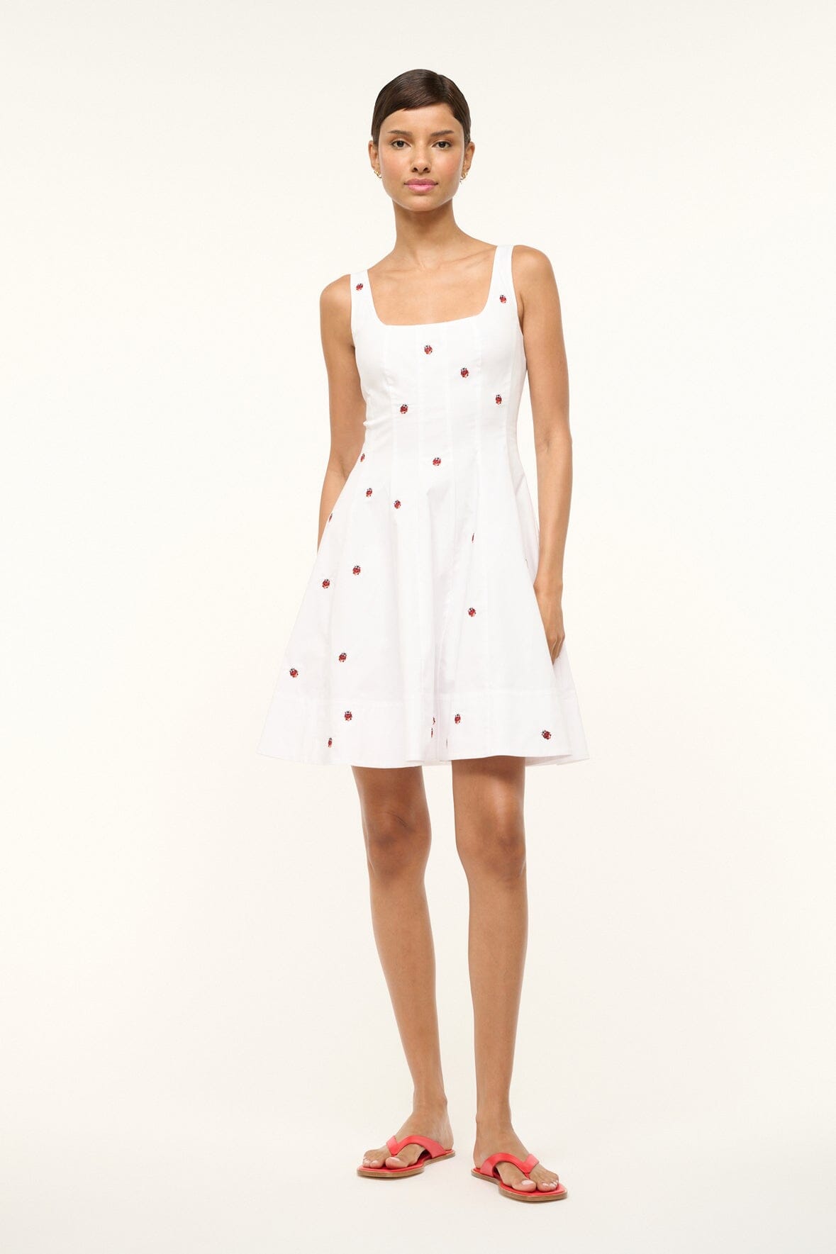 Image MINI WELLS DRESS | LADYBUGS 1 of 5 and Clicking this image will trigger a zoom pop-up