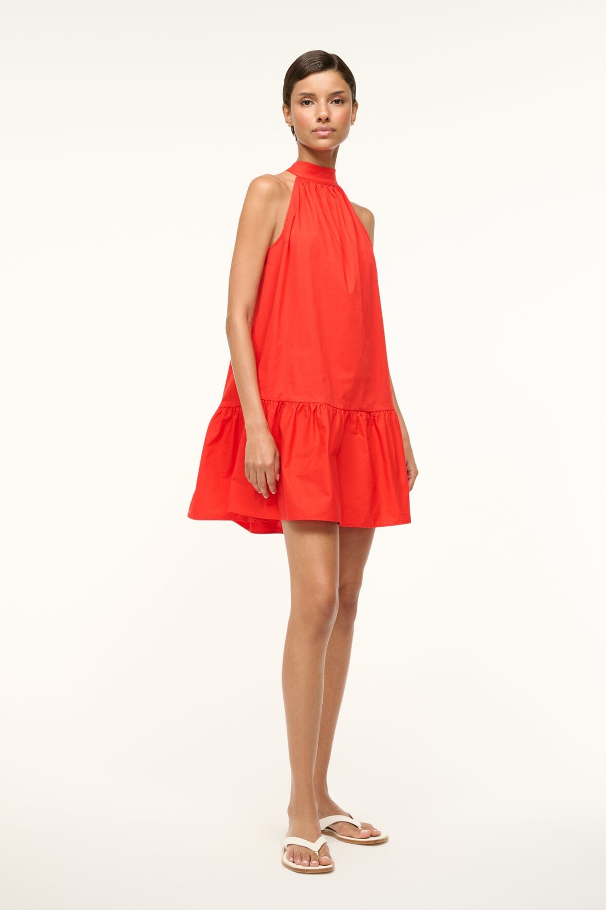 Image MINI MARLOWE DRESS | RED ROSE 4 of 5 and Clicking this image will trigger a zoom pop-up