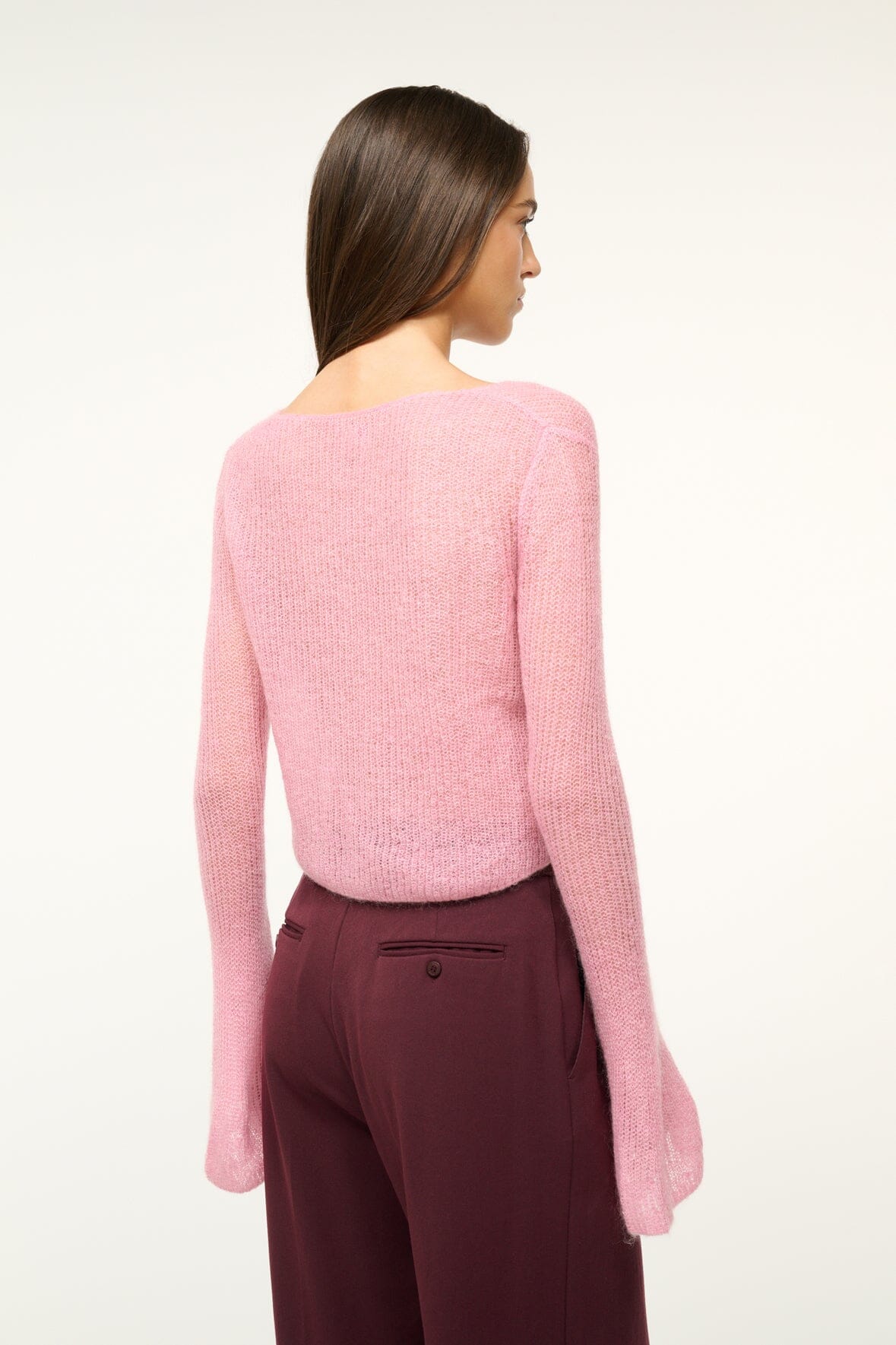 Image PARKER SWEATER | DAMASK PINK 4 of 5 and Clicking this image will trigger a zoom pop-up