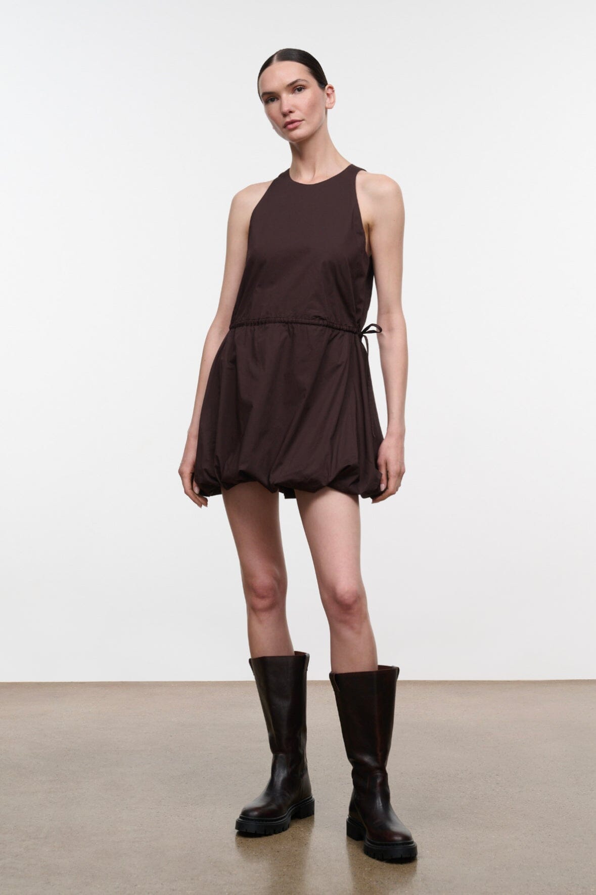 STAUD MOLLY MINI DRESS EARTH