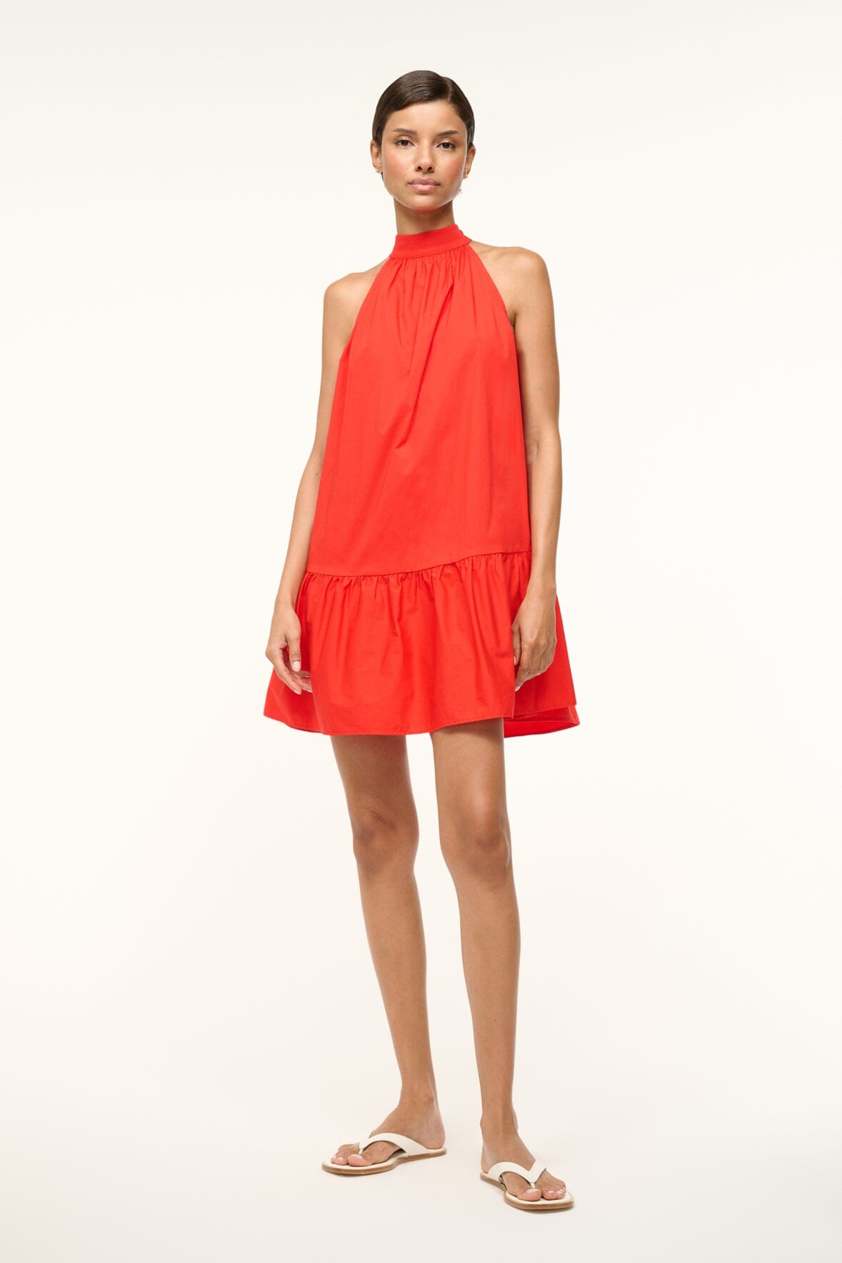 Image MINI MARLOWE DRESS | RED ROSE 1 of 5 and Clicking this image will trigger a zoom pop-up