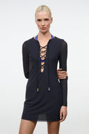 REVE MINI DRESS | BLACK BLACK / XS