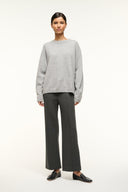 Image SERRANO CASHMERE RELAXED CREW | HEATHER GREY 2 of 4