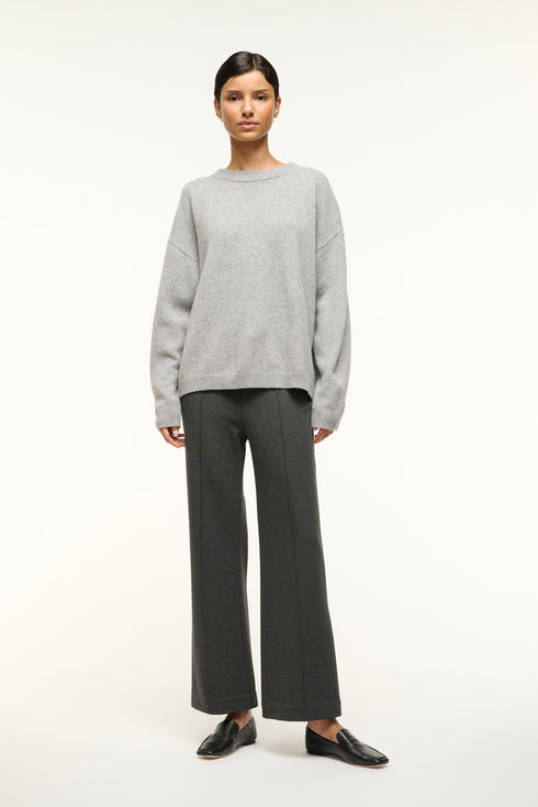 Go to SERRANO CASHMERE RELAXED CREW HEATHER GREY view 2