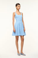 Image MINI WELLS DRESS | AZURE PINSTRIPE 2 of 5