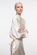 PHOEBE SILK DRESS | IVORY