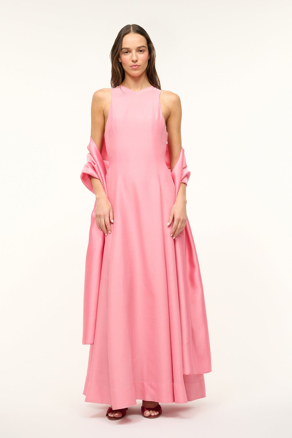 Image HEIKE DRESS | DAMASK PINK 5 of 6 and Clicking this image will trigger a zoom pop-up