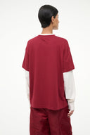 Image JUNIOR LONG SLEEVE TEE | IVORY DEEP RED 4 of 4