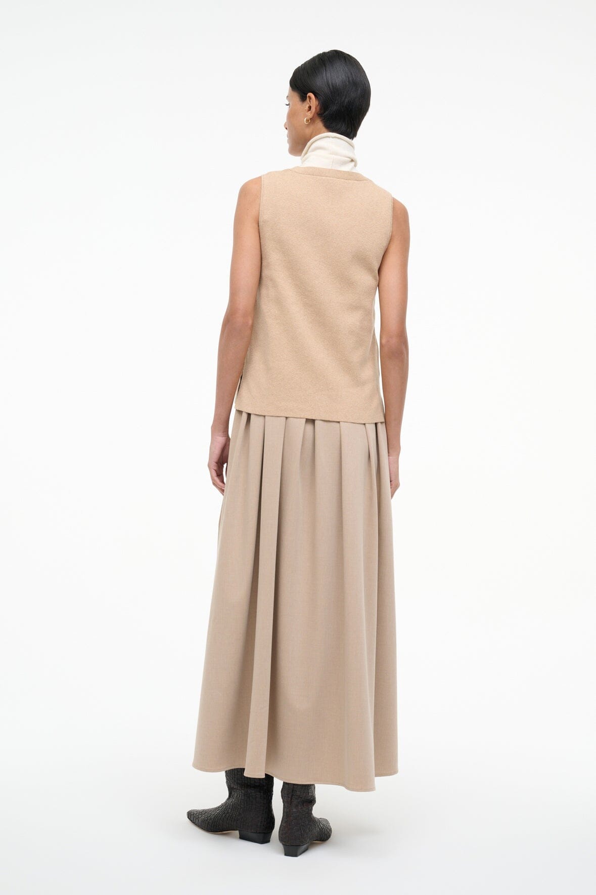 Image MADELINE DRESS | WHEAT 3 of 5 and Clicking this image will trigger a zoom pop-up