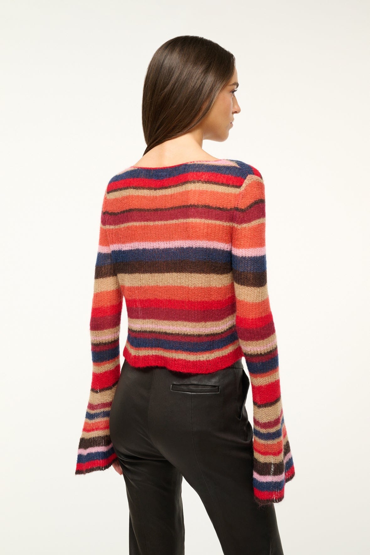 Image PARKER SWEATER | AUTUMNAL FADED STRIPE 3 of 5 and Clicking this image will trigger a zoom pop-up