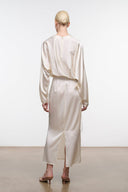PHOEBE SILK DRESS | IVORY