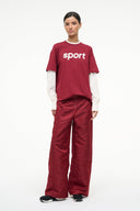 Image JUNIOR LONG SLEEVE TEE | IVORY DEEP RED 3 of 4