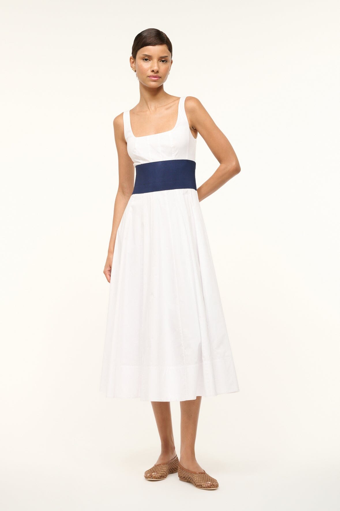 Image RIG DRESS | WHITE NAVY 1 of 5 and Clicking this image will trigger a zoom pop-up