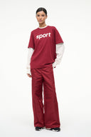 Image JUNIOR LONG SLEEVE TEE | IVORY DEEP RED 1 of 4
