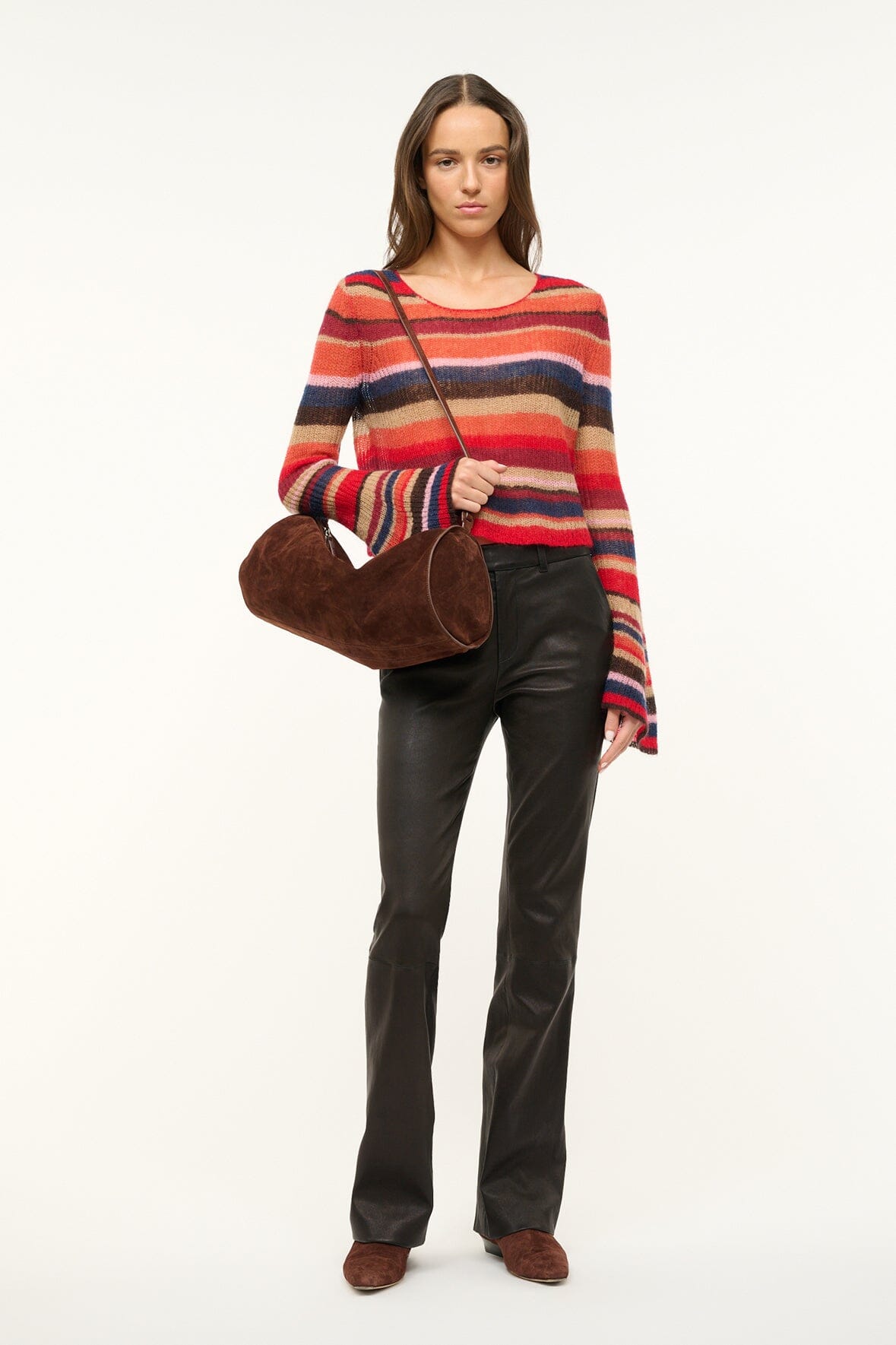 Image PARKER SWEATER | AUTUMNAL FADED STRIPE 4 of 5 and Clicking this image will trigger a zoom pop-up