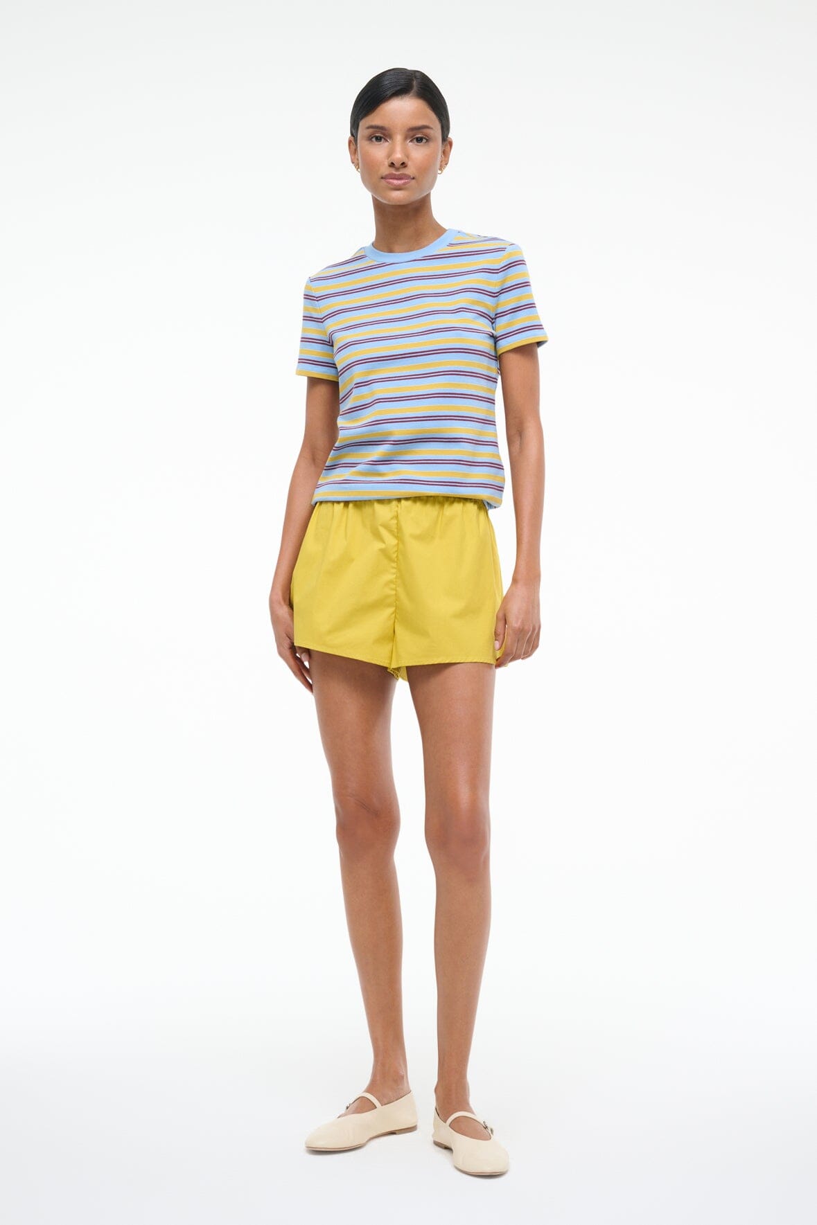 Image WEEKEND CREW TEE | LINUS STRIPE 1 of 6 and Clicking this image will trigger a zoom pop-up