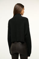 Image CASHMERE CROPPED HAMPTON SWEATER | BLACK 3 of 4