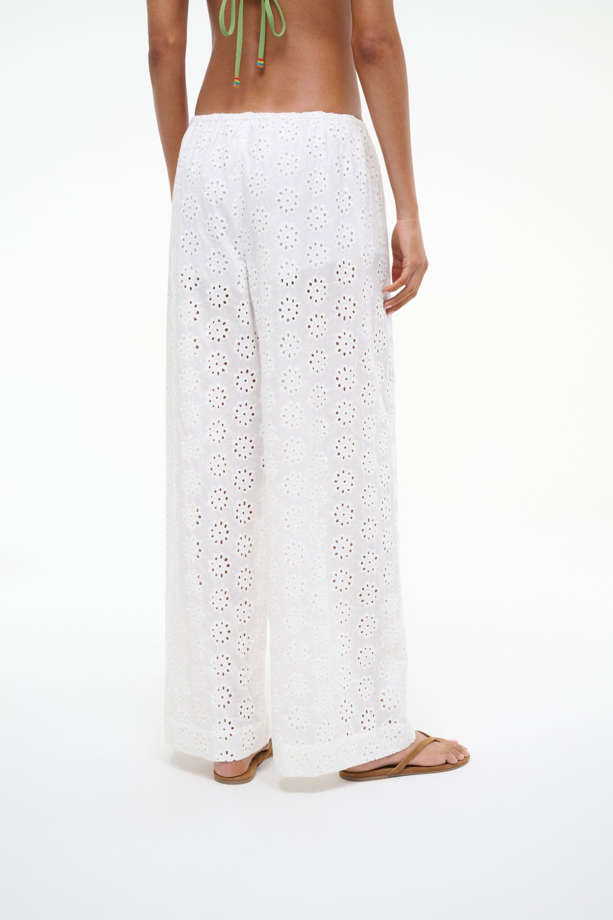 Image BONFIRE PANT | WHITE EYELET 5 of 6 and Clicking this image will trigger a zoom pop-up