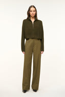 Image CASHMERE CROPPED HAMPTON SWEATER | OLIVE 2 of 4