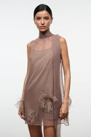 ALBEE MINI DRESS | TRUFFLE TRUFFLE / XS