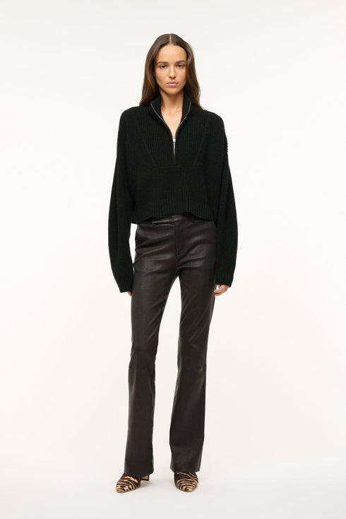 Go to CASHMERE CROPPED HAMPTON SWEATER BLACK view 2