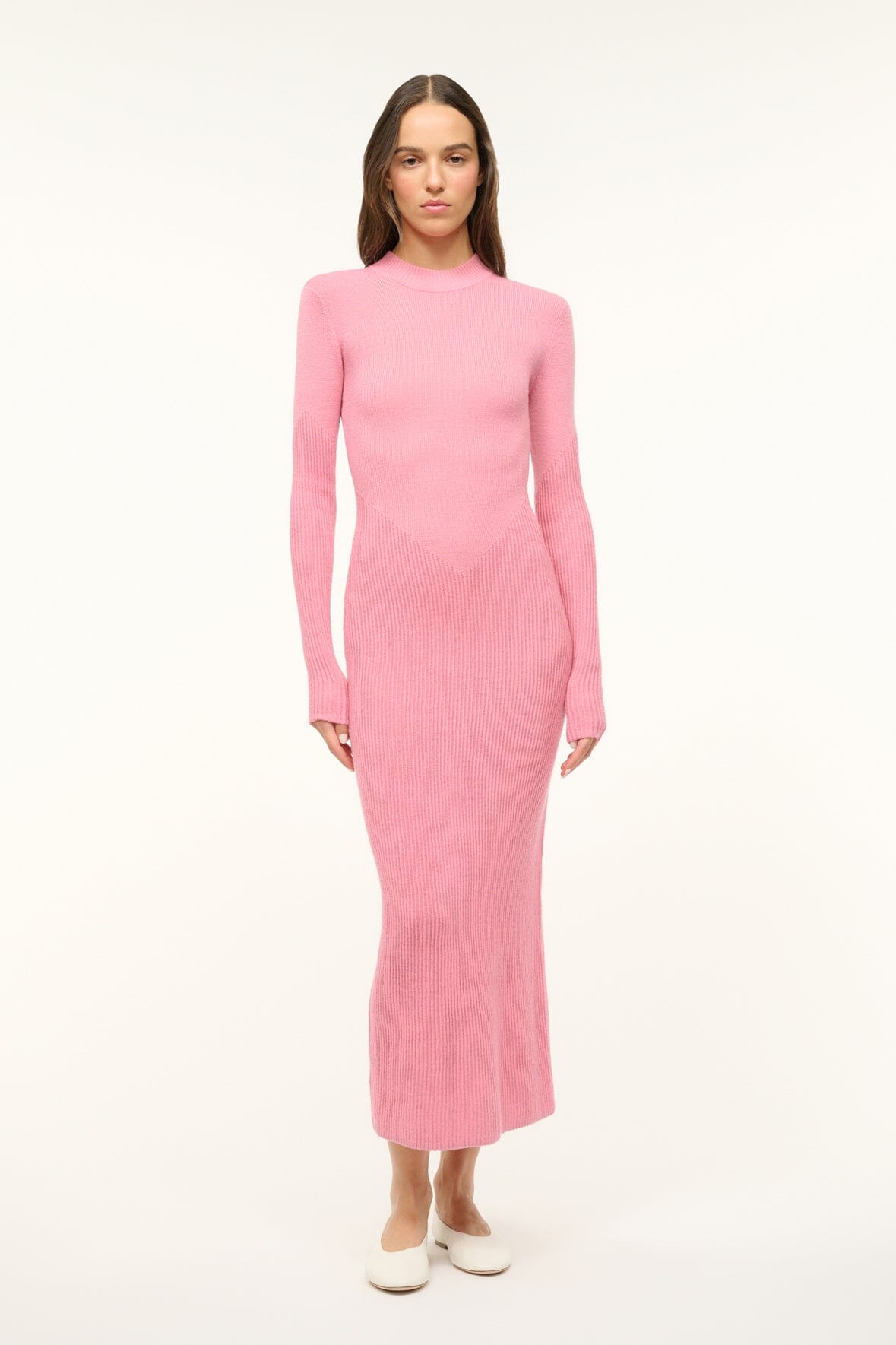 Image RAMONA DRESS | DAMASK PINK 1 of 5 and Clicking this image will trigger a zoom pop-up