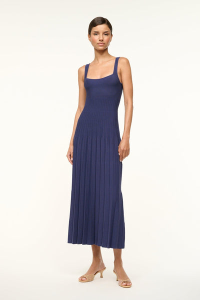 staud navy blue dress ELLISON bohemian look for mature women Size:10.0 The Cori Dress is Unveiling the Charm of