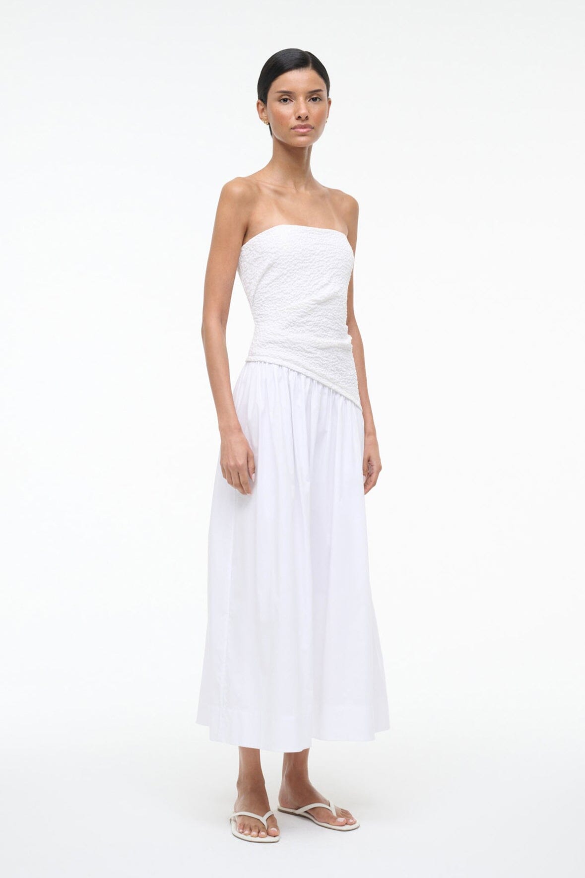 STAUD NIA DRESS WHITE STAUD NIA DRESS WHITE